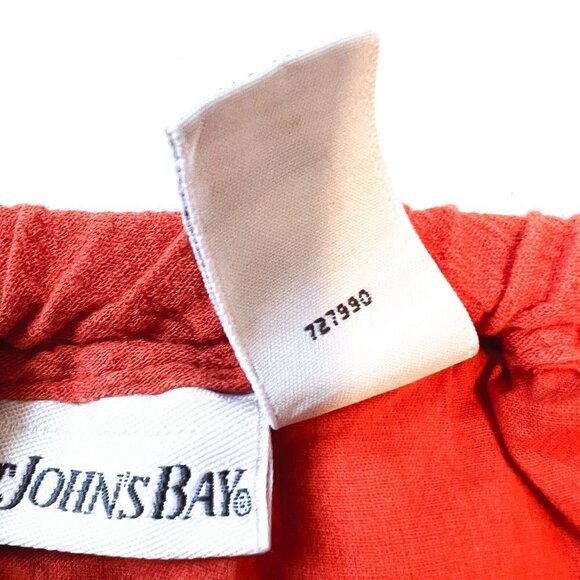 St John's Bay Orange Embroidered 100% cotton boho A line skirt Medium - Picture 5 of 9